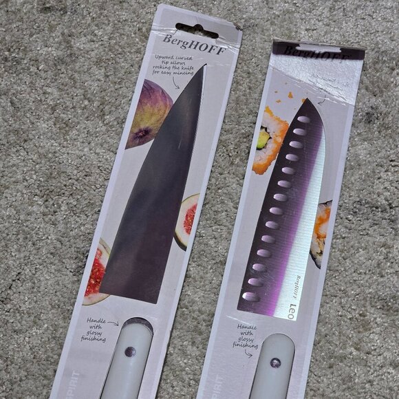 Berghoff Other - BergHOFF Leo Line Santoku & Chefs Knives - White Handles